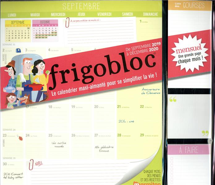 XXX - FRIGOBLOC 2020 MENSUEL - CALENDRIER D'ORGANISATION FAMILIALE PAR MOIS (DE SEPT 2019 A DECEMBRE 2020) XXX - FRIGOBLOC 2020 MENSUEL - CALENDRIER D'ORGANISATION FAMILIALE PAR MOIS (DE SEPT 2019 A DECEMBRE 2020)